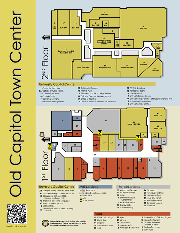 Old Capitol Town Center Store Map